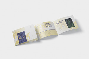 4-Fold Brochure Mockup - A4 Landscap