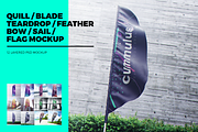 Quill Feather Bow Sail Flag MockUp, an Advertising Mockup by coloformia (Thumbnail 1 of 15)