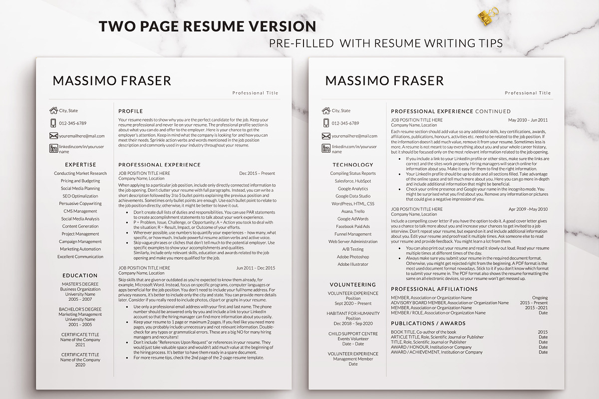 Modern Minimalist Resume Template, a Resume Template by BestResumes.Co (Photo 2 of 10)
