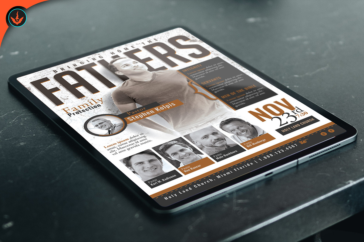 Fathers Church Conference Flyer, a Flyer Template by SeraphimChris (Photo 6 of 12)