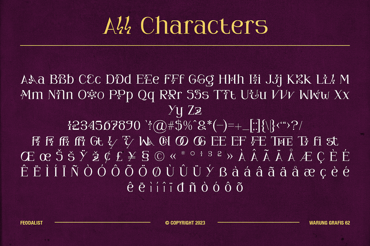 Feodalist - Elegant Display Serif, a Serif Font by Migunani Studio (Photo 3 of 10)