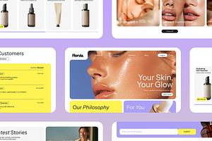 Skincare Figma Landing Page, a Landing Page Template by Supanium Studio