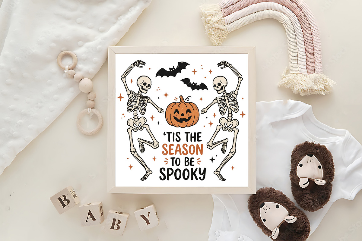 Skeleton Dance Halloween Sublimation, an Object Illustration by CraftArtStudio (Photo 4 of 4)