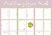 Hand Drawn Whimsical Frames Bundle, an Object Graphic by Ayya Studio (Thumbnail 1 of 12)