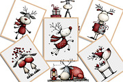 Whimsical Quirky Deer Clipart Bundle, an Illustration by Creative Art (Thumbnail 10 of 12)