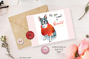 Wise Dogs in Popons III: 6 cards, an Illustration by Zooza Art (Thumbnail 4 of 6)