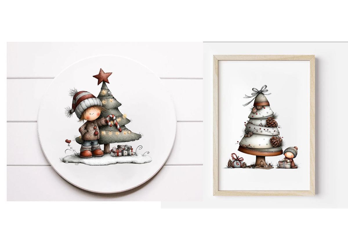 Whimsical Christmas Tree clipart, an Illustration by Designworld (Photo 4 of 6)