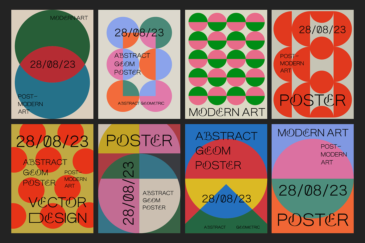 48 MODERN GEOMETRIC POSTERS, a Pattern Graphic by craftlove (Photo 2 of 6)