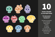 Sugar Skull Pack, an Illustration by Hues of Hodges (Thumbnail 2 of 3)
