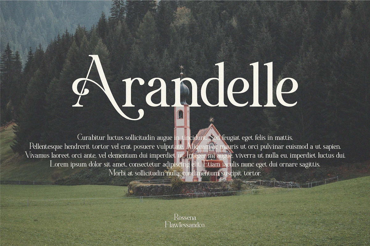 Rossena - Retro Serif Font, a Serif Font by Flawless And Co (Photo 7 of 9)