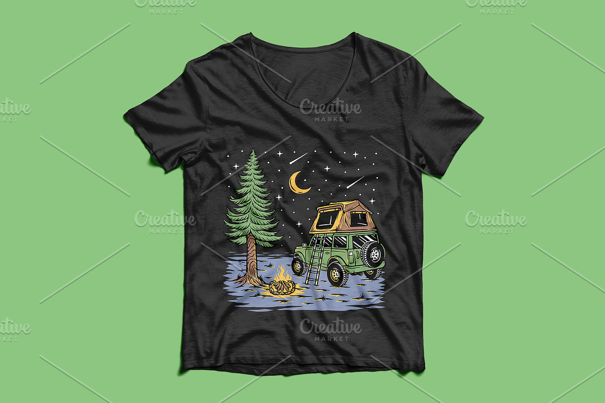 Adventure under the stars, a Transportation Illustration by gunaonedesign (Photo 3 of 4)