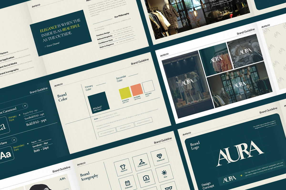 Boutique Luxury Brand Guideline, a Branding & Logo Template by twinstd (Photo 6 of 6)