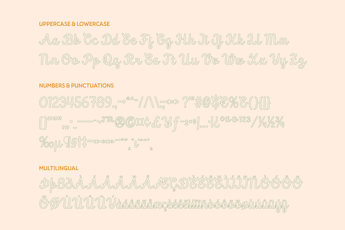 CS Kaylie Dashed, a Script Font by Craft Supply Co. (Photo 8 of 8)