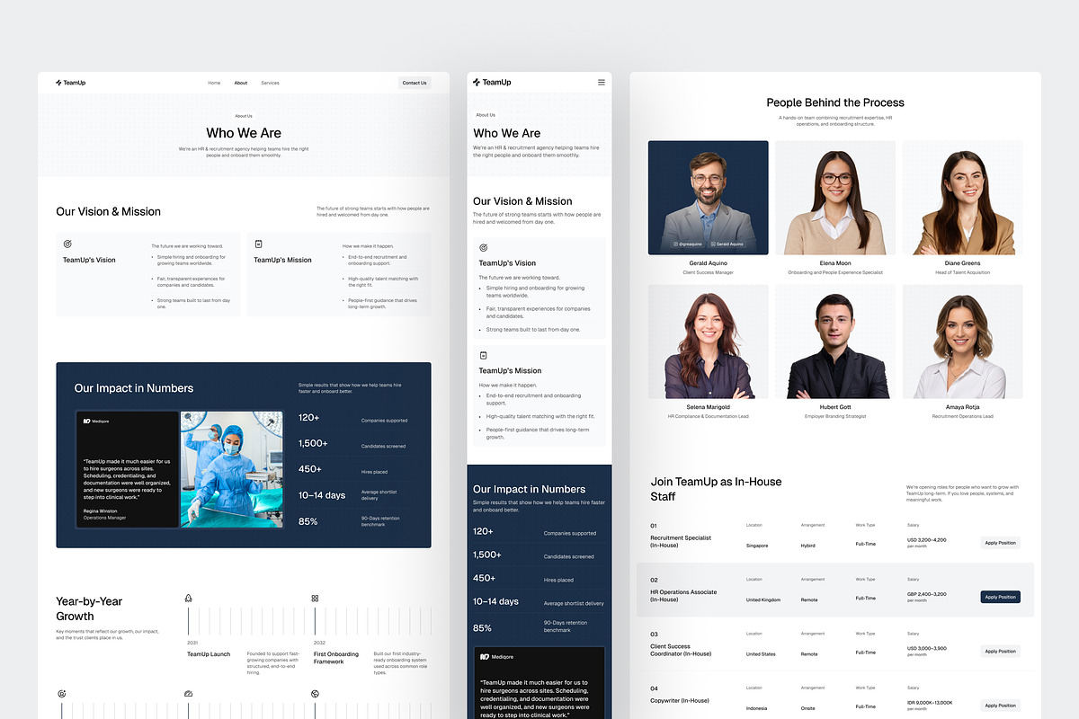 HR & Recruitment Agency Website UI, an UI Kit Template by peterdraw (Photo 3 of 7)