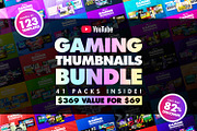 Gaming Youtube Thumbnails Bundle, a Social Media Template by Odin_Design (Thumbnail 1 of 10)
