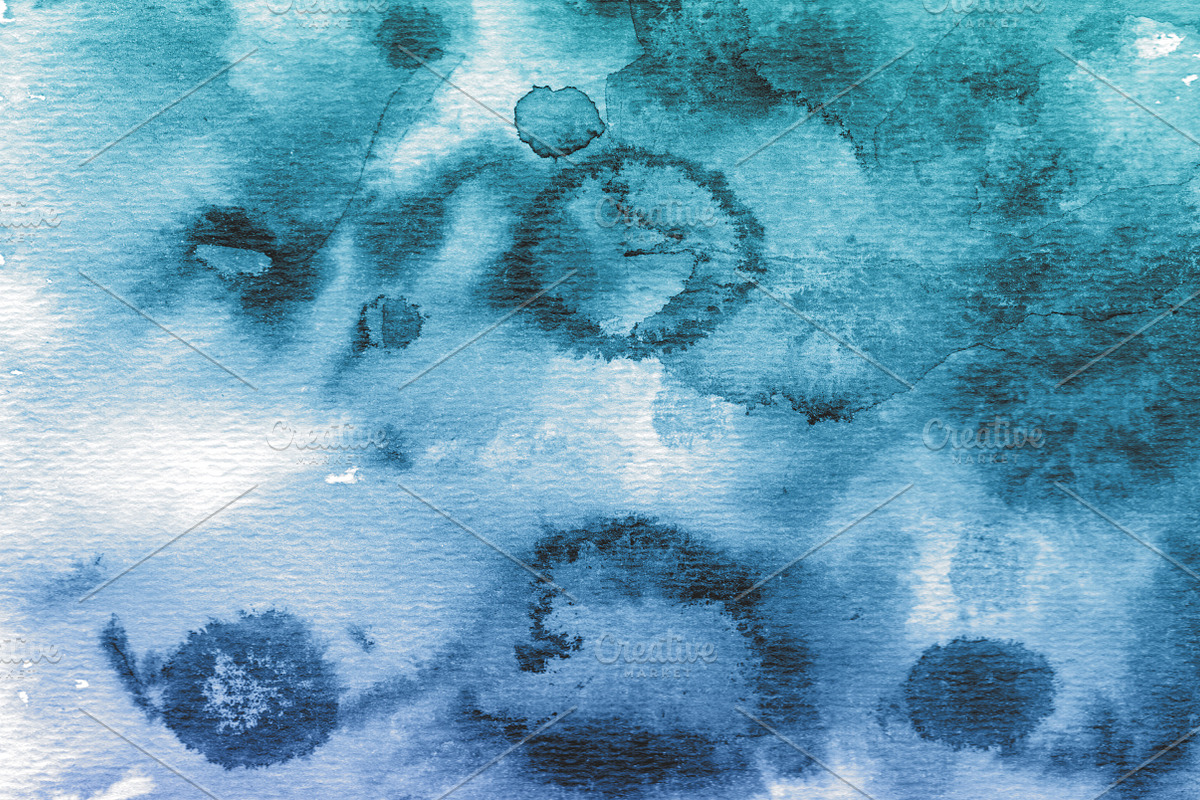Blue Ombré India Ink Backgrounds, a Texture Graphic by M. by mprintly (Photo 5 of 5)