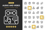 Audio and Video Icons, an Icon by Spacepixel Creative (Thumbnail 1 of 3)