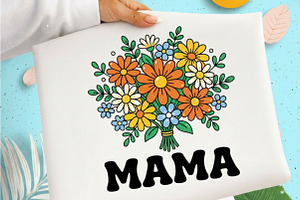 Floral Mama Png, Mother's Day Png, a Seasonal Illustration by Designking