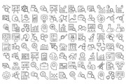 Research & Analysis Icon Pack, an Outline Icon by Vector Portal (Thumbnail 3 of 5)