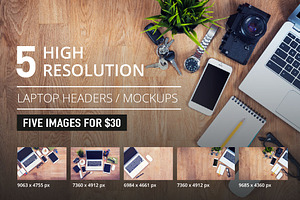 Laptop mockup set