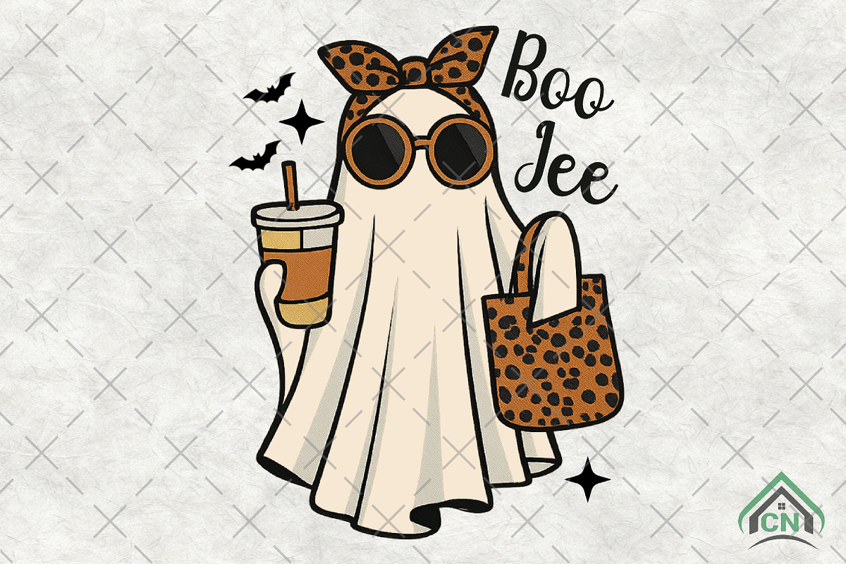 Halloween Boo-Jee Ghost Sublimation, an Illustration by Craft Nest (Photo 1 of 6)