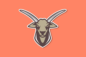 goat alpine ibex wildlife logo, a Branding & Logo Template by devastd