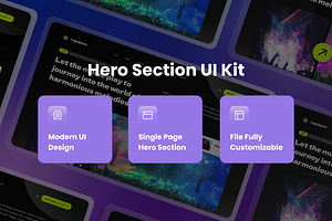 Darktheme Music Hero Header