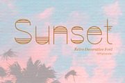 Sunset - Retro Decorative Font, a Font by OPY ArtStudio (Thumbnail 1 of 5)