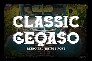 Classic Geqaso - Retro Slab Font