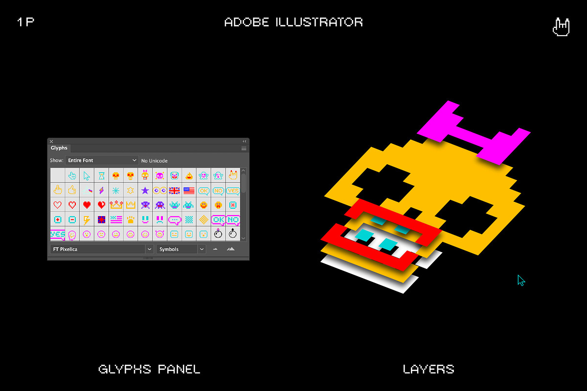Pixelica. Color font, a Sans Serif Font by Foxys Type (Photo 7 of 8)