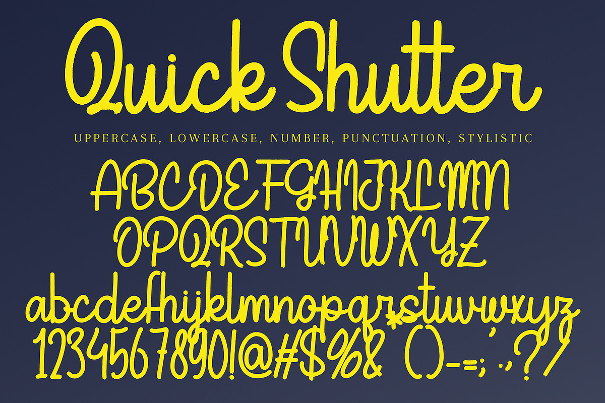 Quick Shutter, a Handwritten Font by pineungtype (Photo 6 of 6)