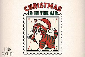 Christmas postage stamp Christmas, an Illustration by Daily.Designs