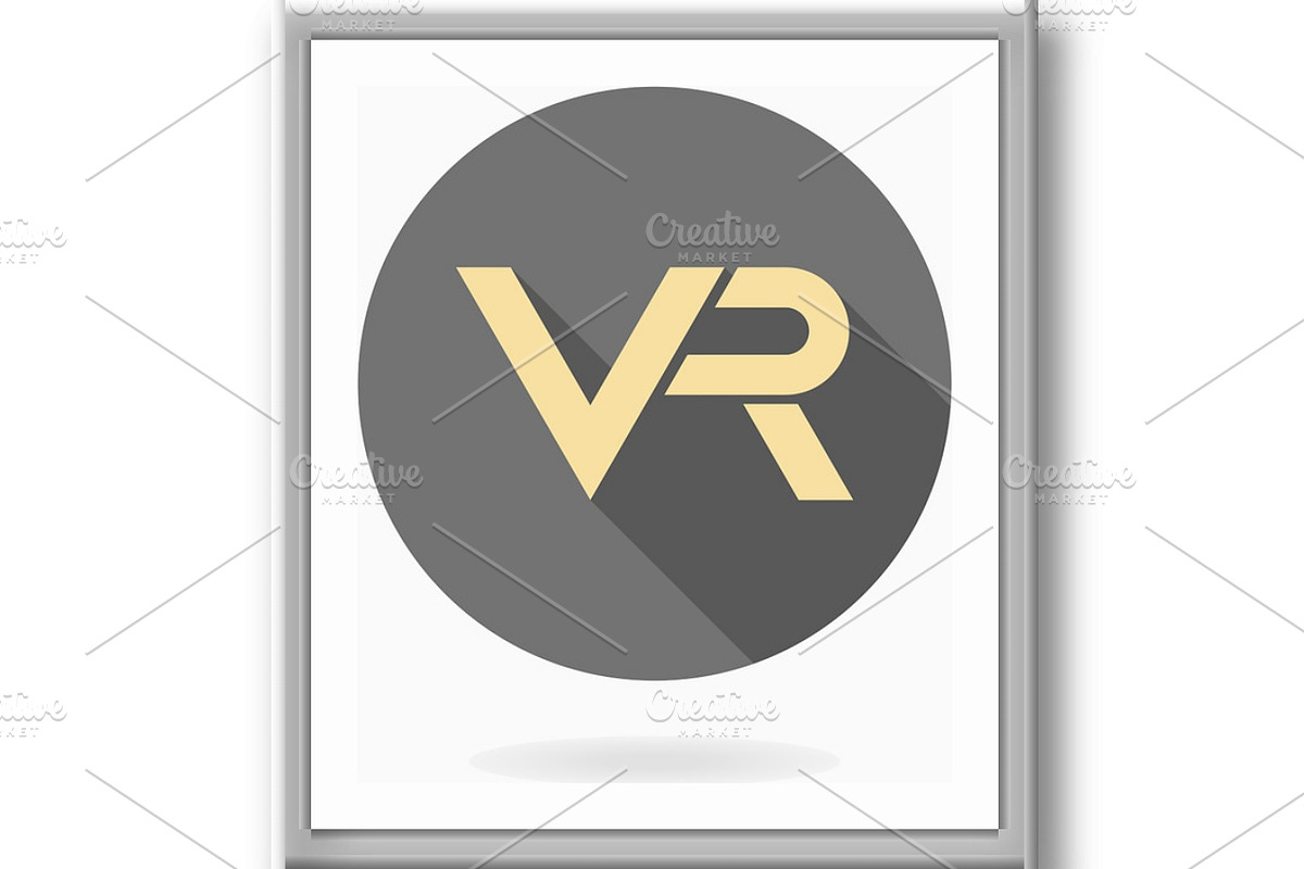 Modern Vector VR Logo in the Circle, a Duotone Icon by FineArtStudio (Photo 3 of 3)