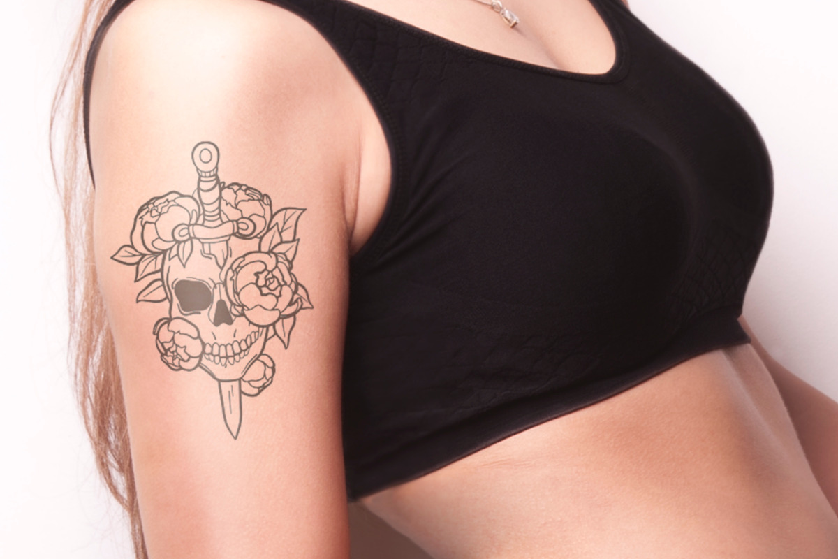Horror vintage skull tattoo art set, a Decorative Illustration by Good Studio (Photo 14 of 16)