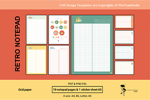 Retro Notepad Digital Product