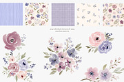 watercolor floral clipart set, a Decorative Illustration by Patishop Art (Thumbnail 8 of 10)