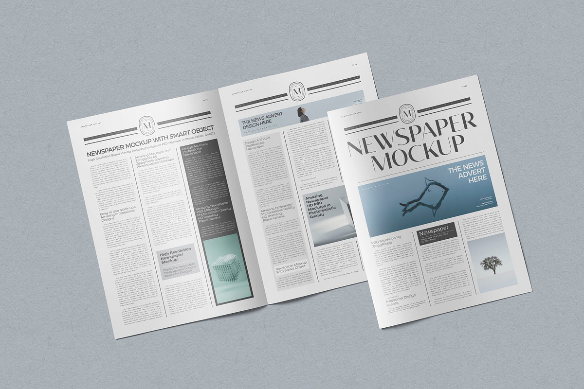 Tabloid Size Newspaper Mockup, a Product Mockup by PixelVoyager (Photo 6 of 7)