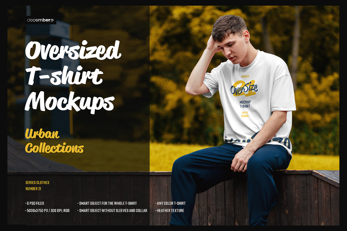 6 Oversized T-Shirt Mockup, a Shirt Mockup by Grow Design Craft Studio (Photo 1 of 4)