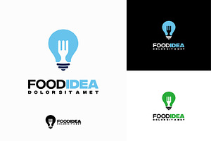 Set of Food Idea logo designs