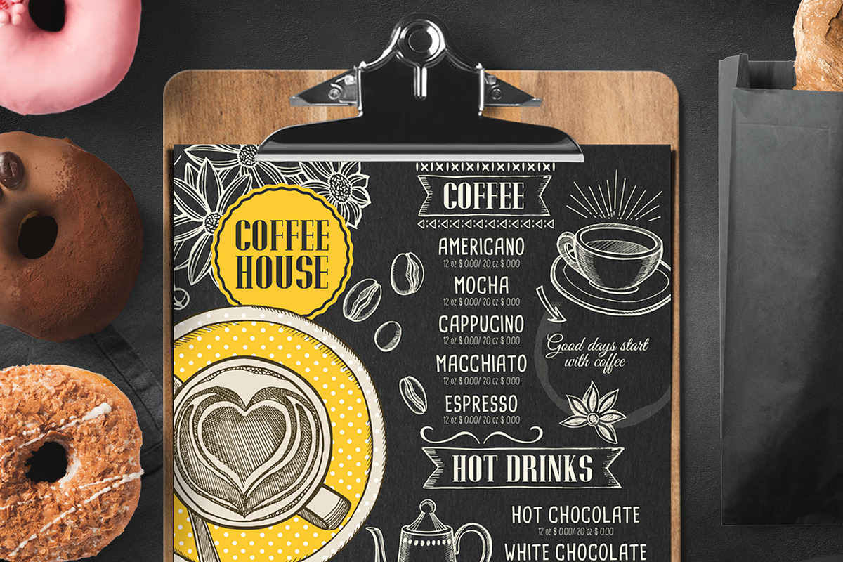 FREE! Trifold + Coffee House Menu, a Brochure Template by BarcelonaShop (Photo 2 of 5)