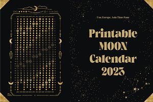 Printable 2023 Moon Phases Calendar