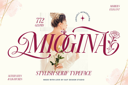 Miogina Typeface, a Serif Font by alit design