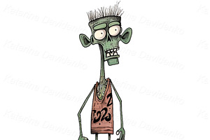 Cartoon Zombie Stickers, Undead PNG