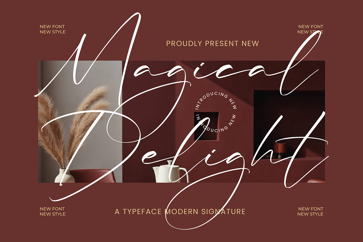 Magical Delight Modern Signature, a Script Font by Integritype Studio (Photo 1 of 15)