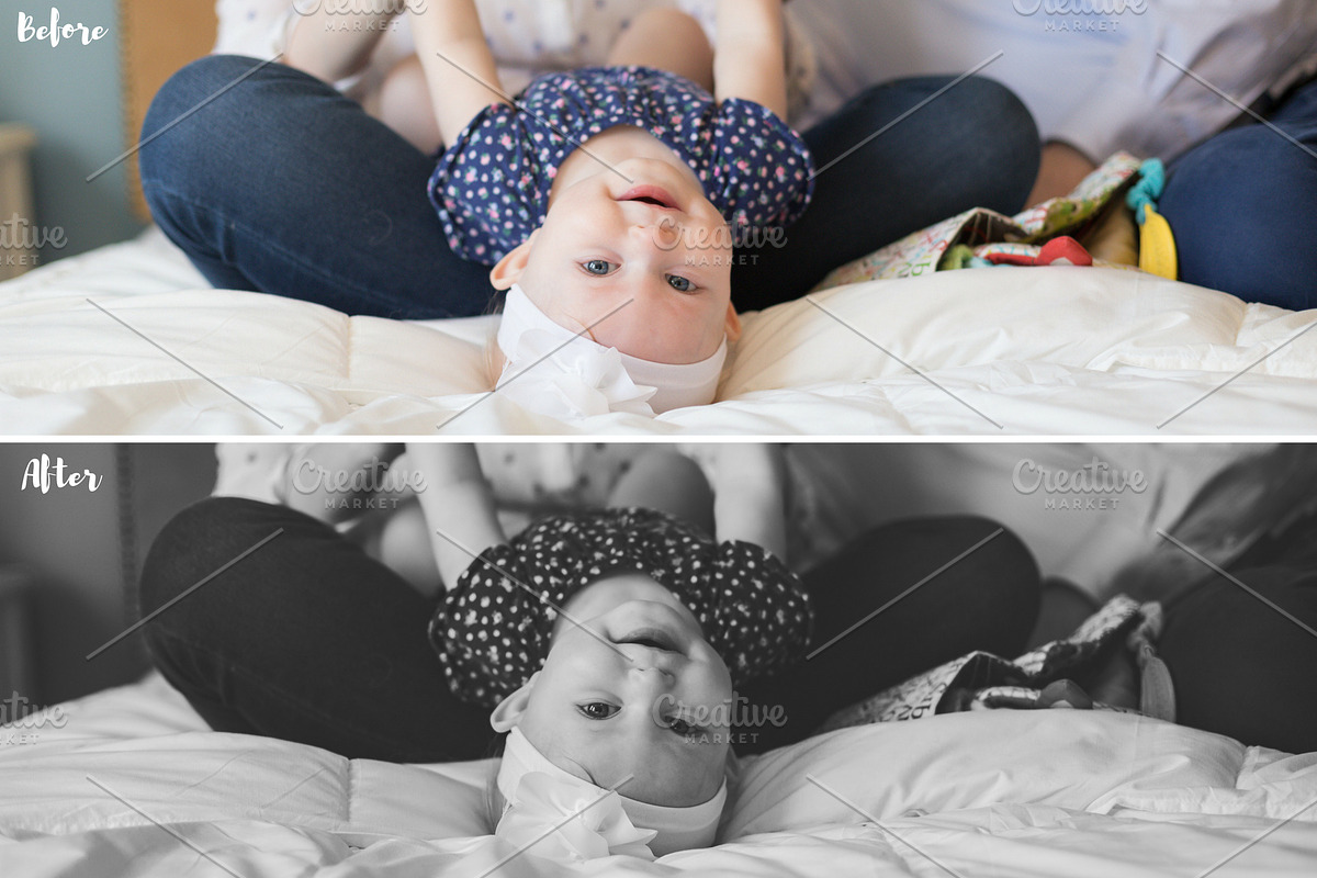 10 Lightroom Presets Pack Moody B&W preview 5