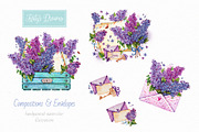 Lilac. Watercolor, a Decorative Illustration by Ekaterina Mikheeva (Thumbnail 3 of 6)