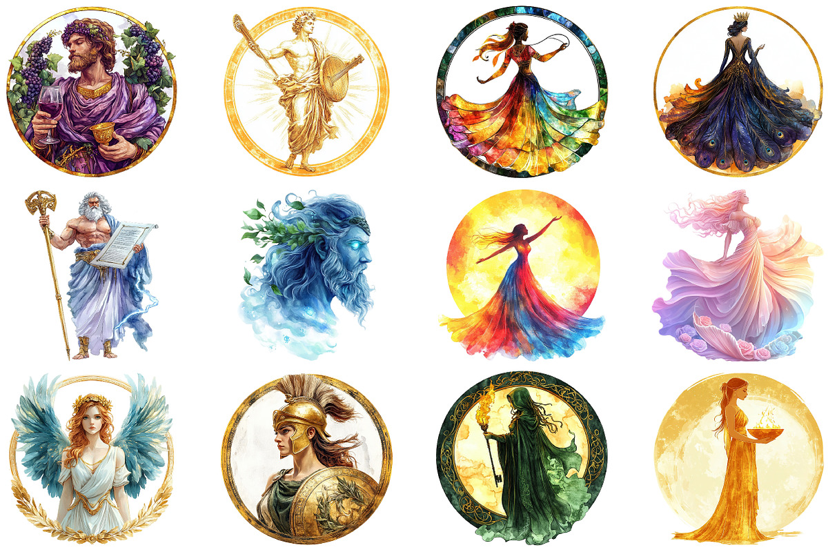 Greek Gods clipart set, an Illustration by Craft Nest (Photo 2 of 5)