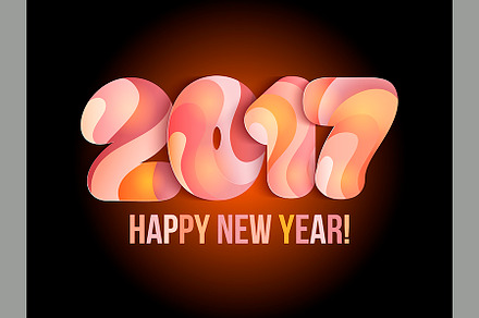 New Year 2017 greeting card., a Business Card Template by Valenty