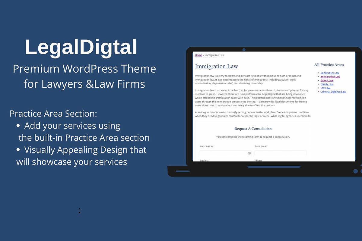 LegalDigital - Legal Wordpress Theme, a WordPress Template by MapilitMedia Inc. (Photo 3 of 3)