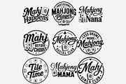 Mahjong Phrases PNG Bundle, a Work Illustration by Tanya Kart (Thumbnail 6 of 9)